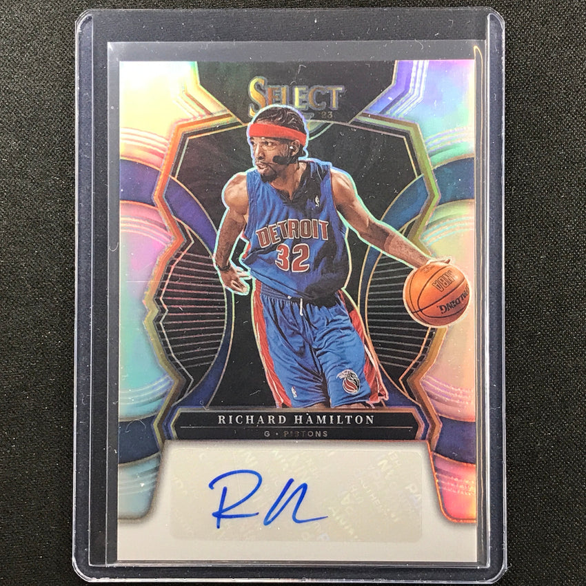 2022-23 Select Richard Hamilton Signatures Auto Silver Prizm 169/249