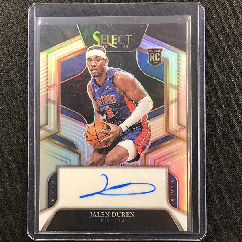 2022-23 Select Jalen Duren Rookie Signatures Auto Silver Prizm 238/249