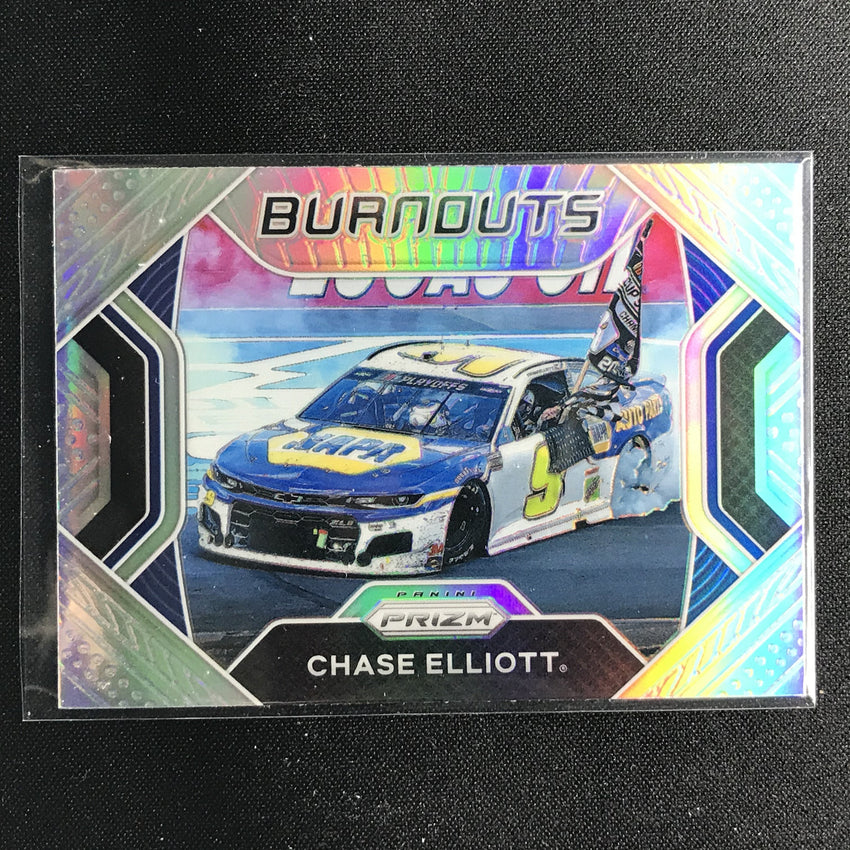 2021 Prizm Racing Chase Elliott Burnouts Silver Prizm No 7