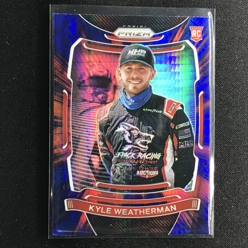 2021 Prizm Racing Kyle Weatherman Rookie Red And Blue Hyper No 3