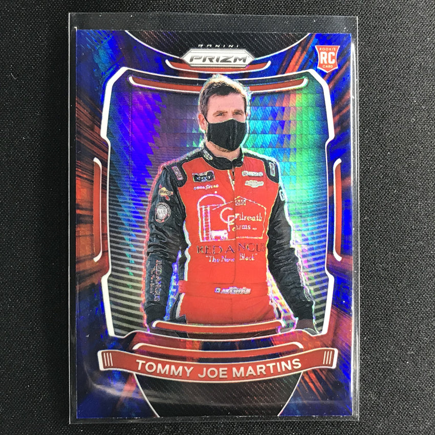 2021 Prizm Racing Tommy Joe Martins Rookie Red And Blue Hyper No 40
