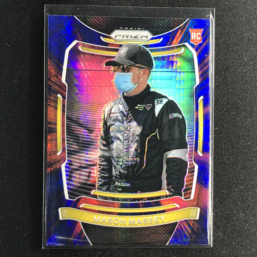 2021 Prizm Racing Mason Massey Rookie Red And Blue Hyper No 58