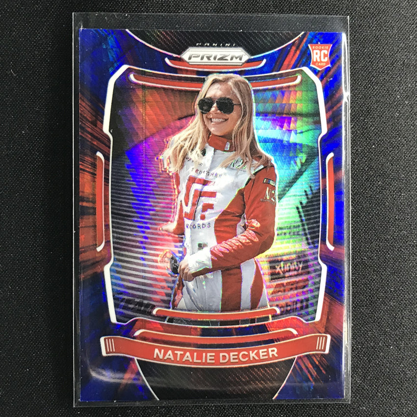 2021 Prizm Racing Natalie Decker Rookie Red And Blue Hyper No 60
