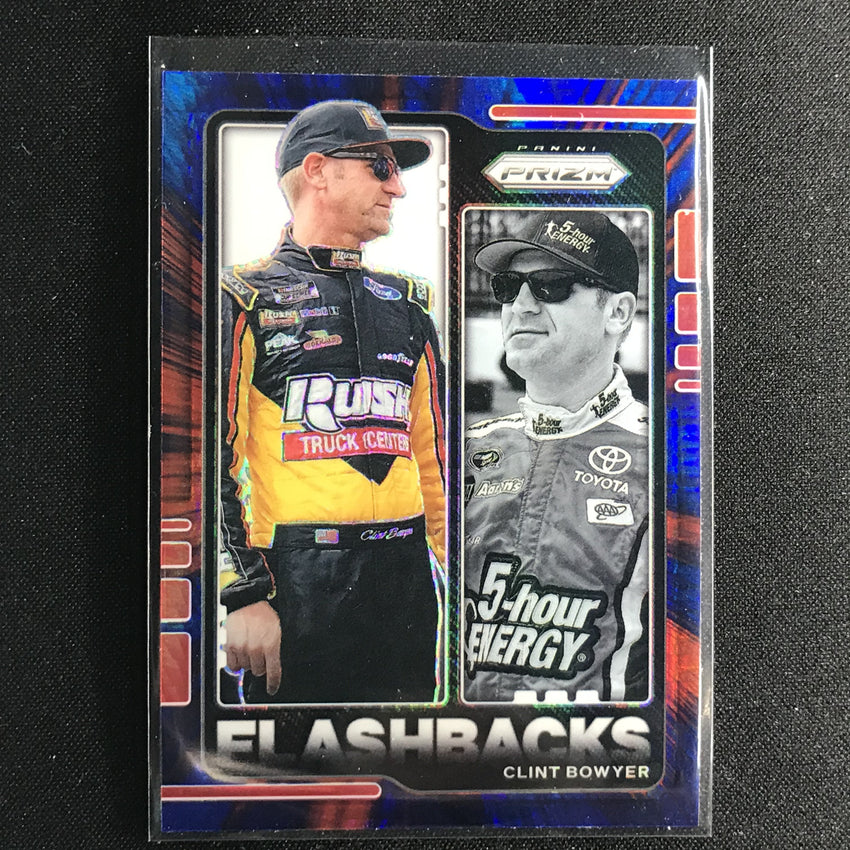 2021 Prizm Racing Clint Bowyer Flashbacks Red And Blue Hyper No 78
