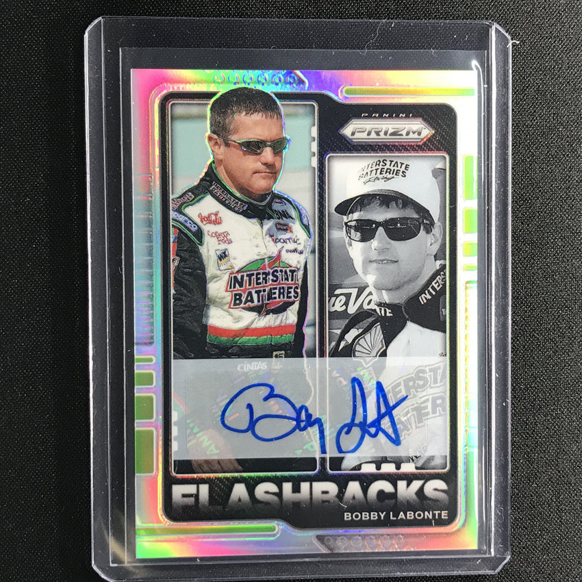2021 Prizm Racing BOBBY LABONTE Flashbacks Silver Prizm Signatures Auto #73