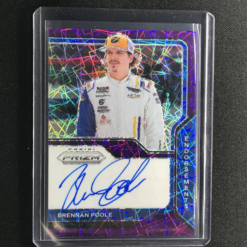 2021 Prizm Racing Brennan Poole Endoresments Auto Purple Velocity 86/99