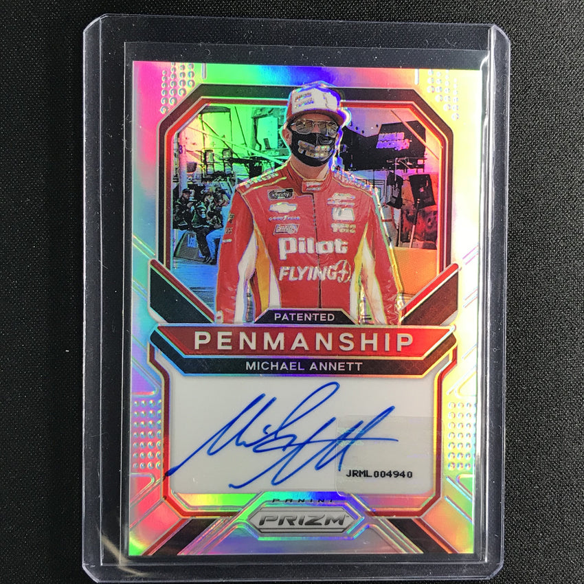 2021 Prizm Racing MICHAEL ANNETT Patented Penmanship Auto Silver Prizm #MA
