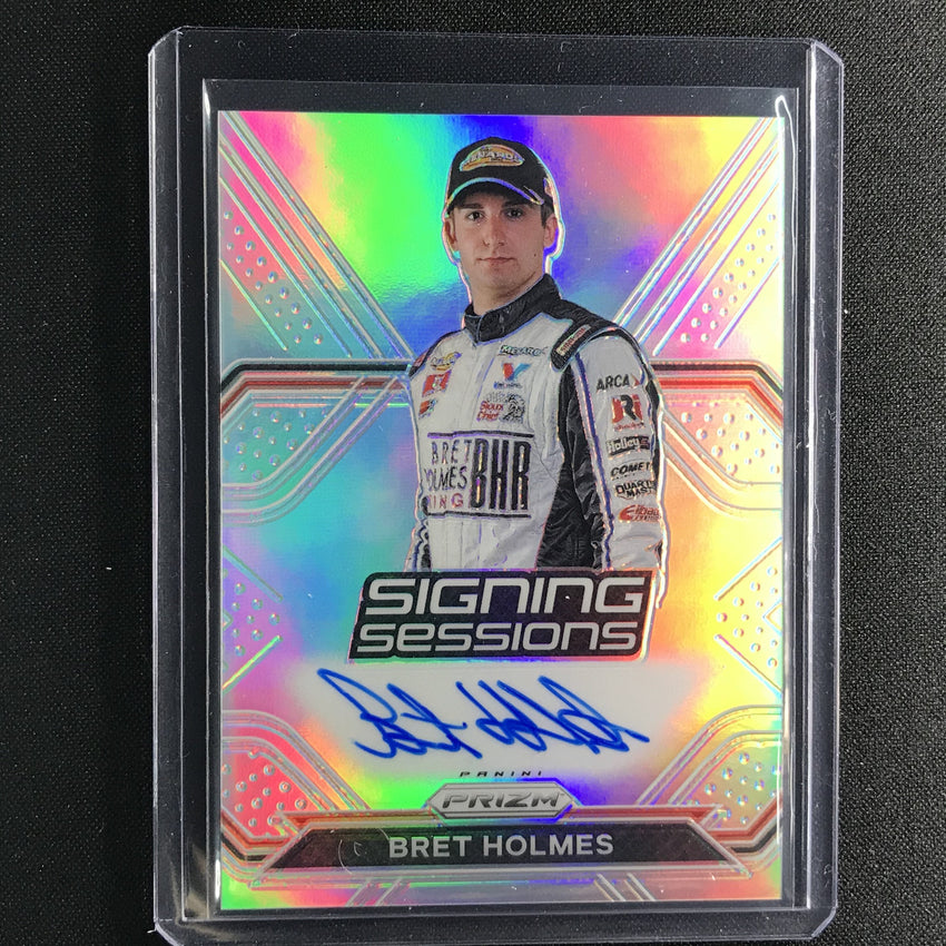 2021 Prizm Racing BRET HOLMES Signing Sessions Auto Silver Prizm #BH