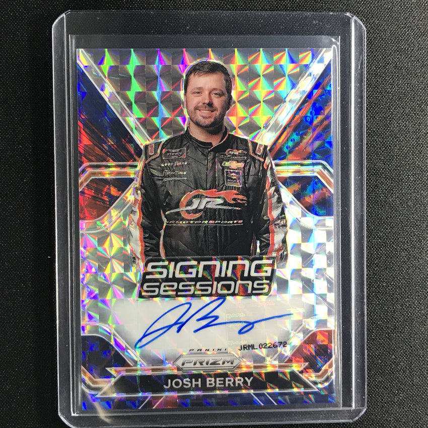 2021 Prizm Racing JOSH BERRY Signing Sessions Auto Blue Reactive 73/99