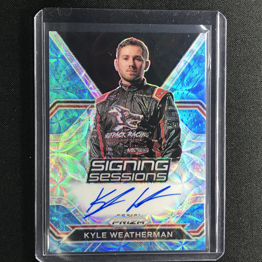 2021 Prizm Racing Kyle Weatherman Signing Sessions Auto Blue Scope 3/75