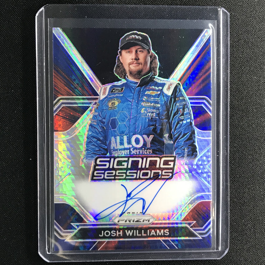 2021 Prizm Racing JOSH WILLIAMS Signing Sessions Auto Red & Blue Hyper 45/50