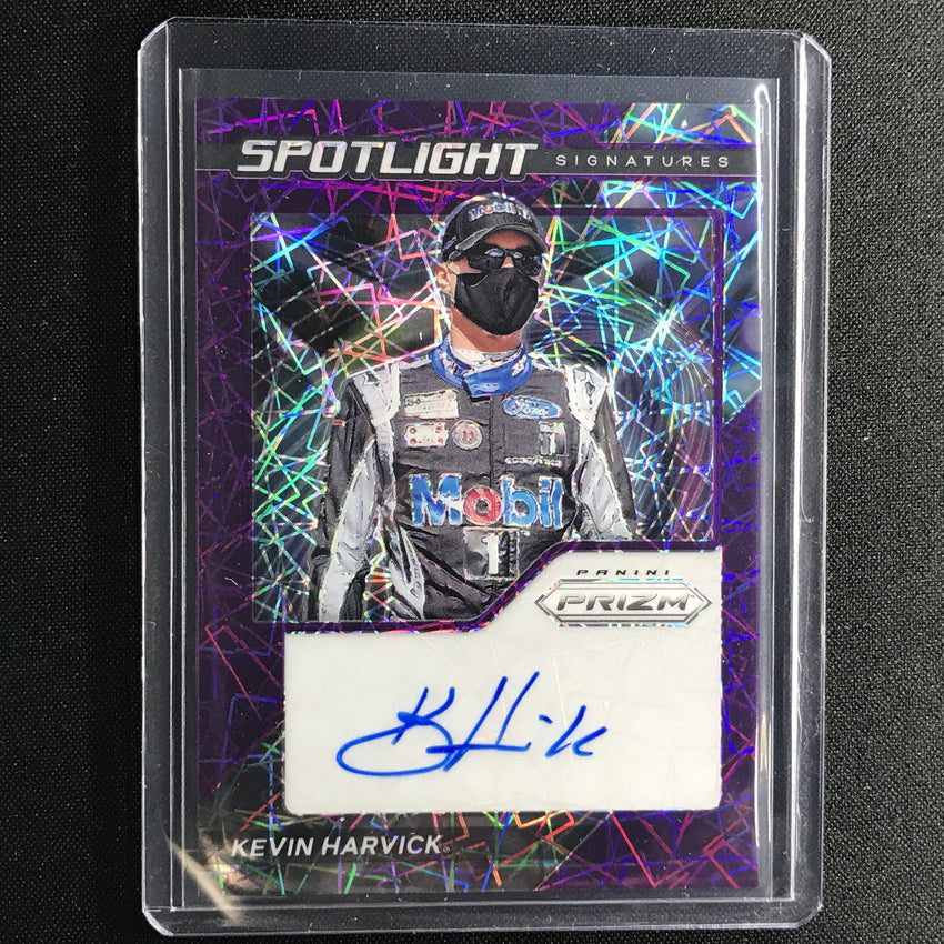 2021 Prizm Racing Kevin Harvick Spotlight Signatures Auto Purple Velocity 9/35