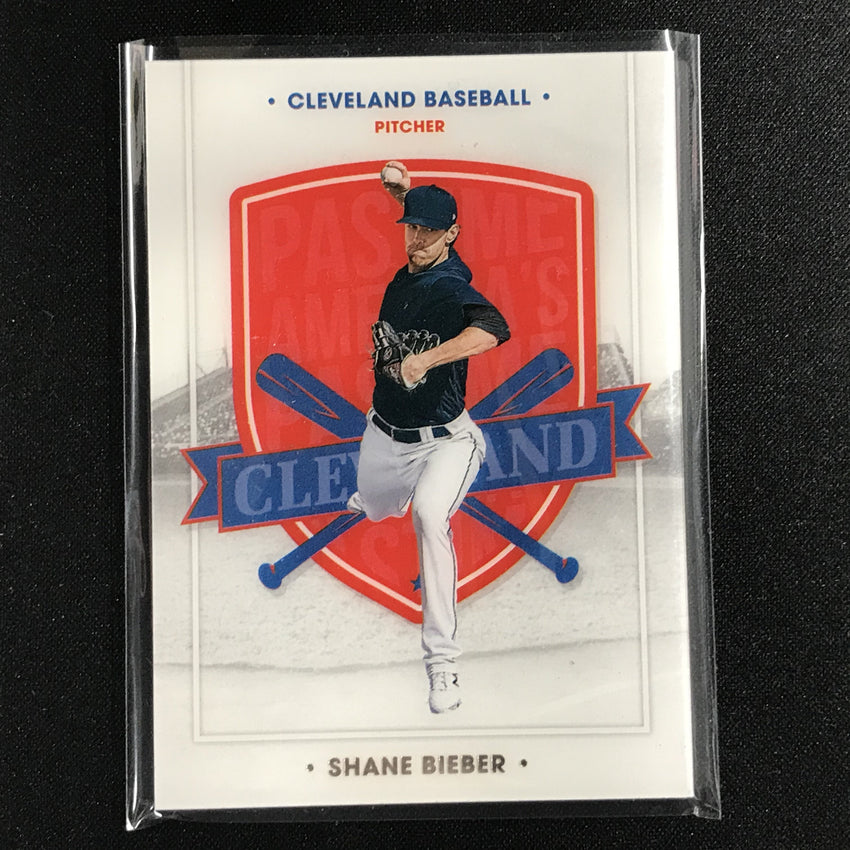 2021 Chronicles Shane Bieber Americas Pastime Base No 79