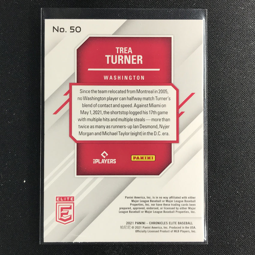 2021 Chronicles TREA TURNER Elite Base #50
