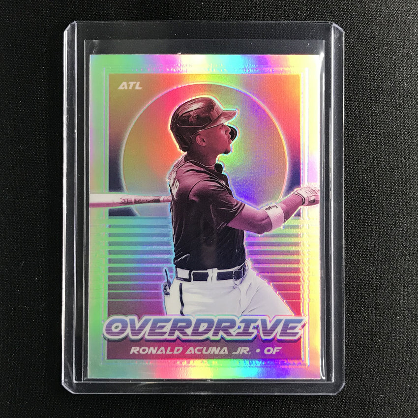 2021 Chronicles Ronald Acuna Jr. Overdrive Silver Prizm No 20