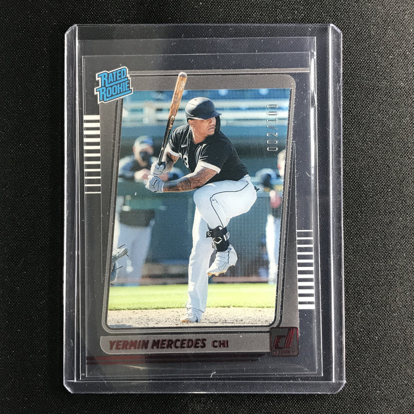 2021 Chronicles Yermin Mercedes Clearly Donruss Rated Rookie Red 2/100