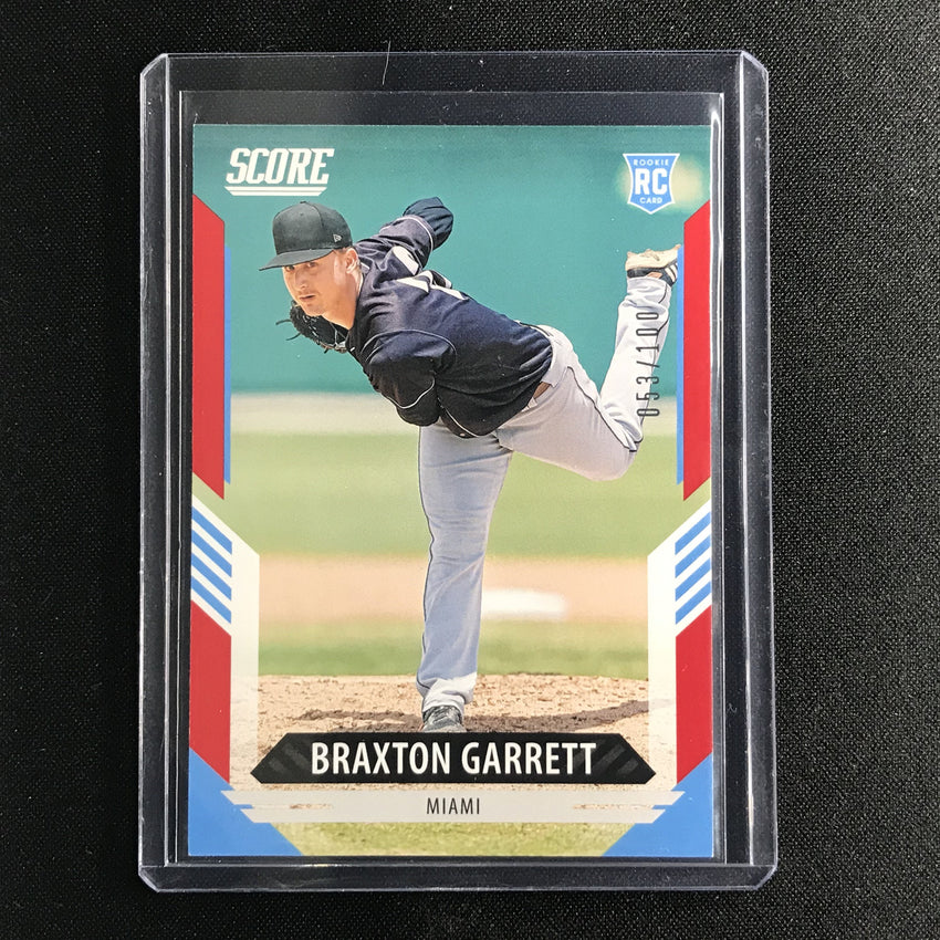 2021 Chronicles Braxton Garrett Score Rookie Red 53/100