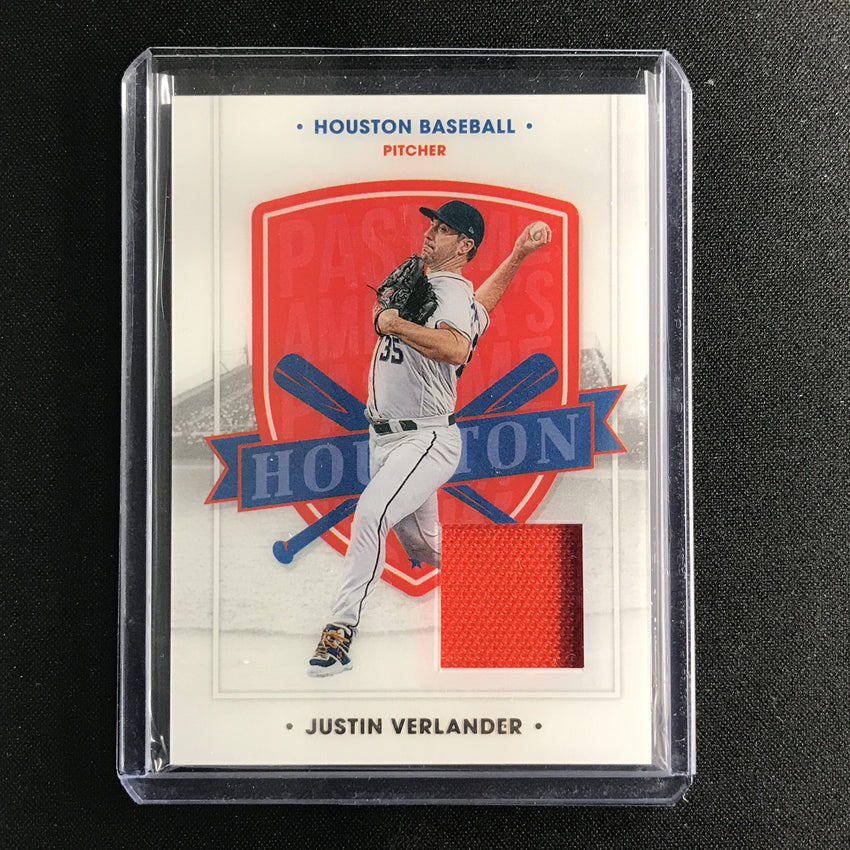 2021 Chronicles Justin Verlander Americas Pastime Swatches Relic No 17