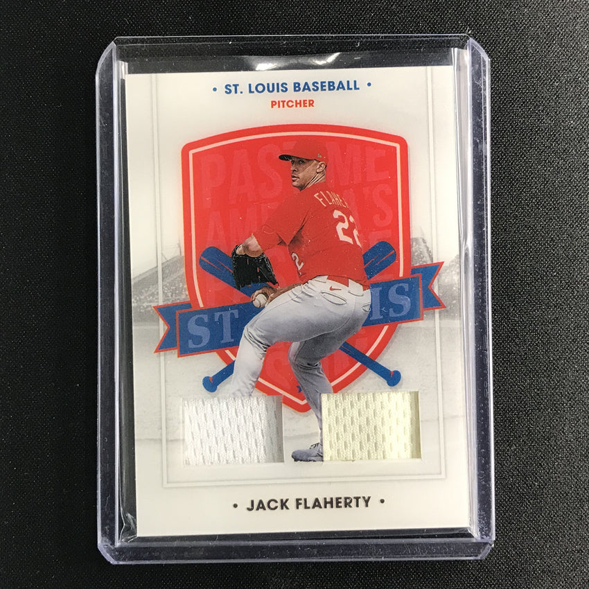 2021 Chronicles Jack Flaherty Americas Pastime Dual Swatches Relic No 28