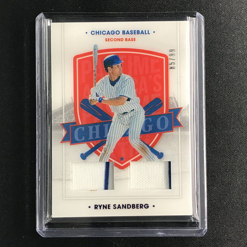 2021 Chronicles Ryne Sandberg Americas Pastime Dual Swatches Relic Blue 85/99