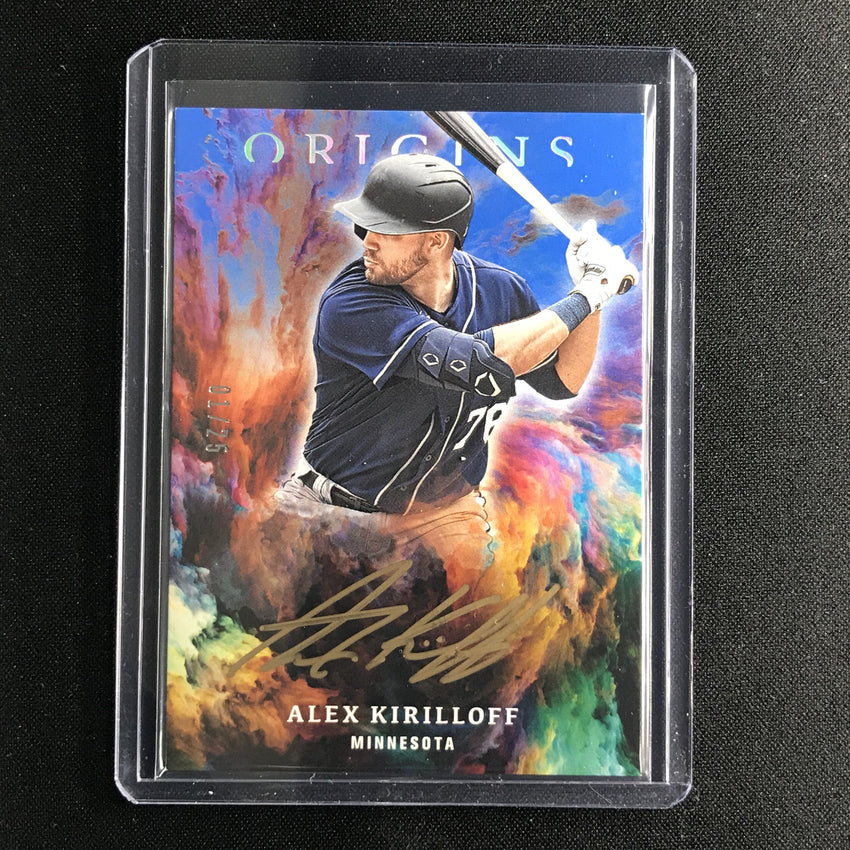 2021 Chronicles Alex Kirilloff Origins Rookie Autograph Blue Gold Ink 1/25