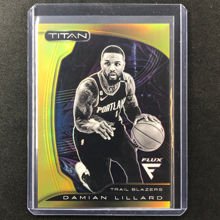 2022-23 Flux Damian Lillard Titan Gold Prizm 3/10