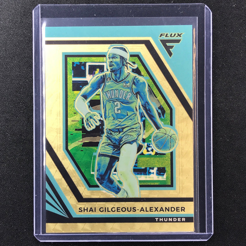 2022-23 Flux Shai Gilgeous-alexander Gold Vinyl Prizm 1/1 No 154