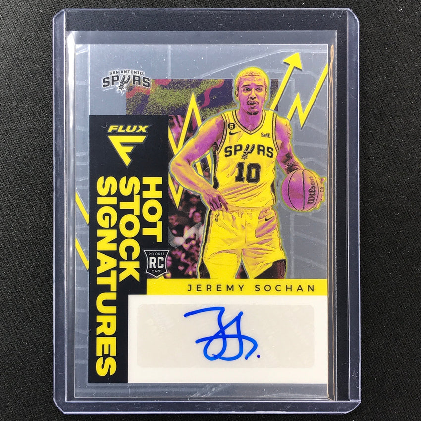 2022-23 Flux Jeremy Sochan Hot Stock Signatures Rookie Auto Base No Jsc