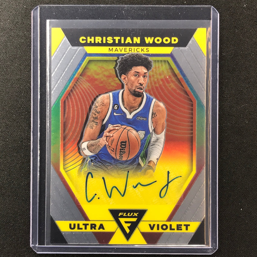 2022-23 Flux CHRISTIAN WOOD Ultraviolet Signatures Auto Base #CWD