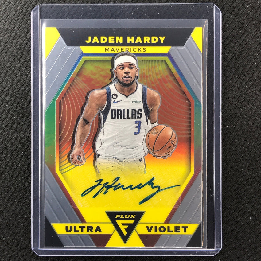2022-23 Flux Jaden Hardy Ultraviolet Signatures Rookie Auto Base No Jha