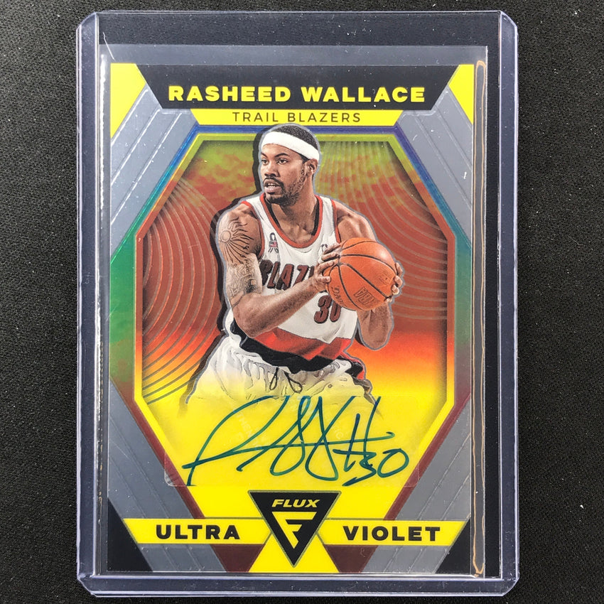 2022-23 Flux Rasheed Wallace Ultraviolet Signatures Auto Base No Rwl