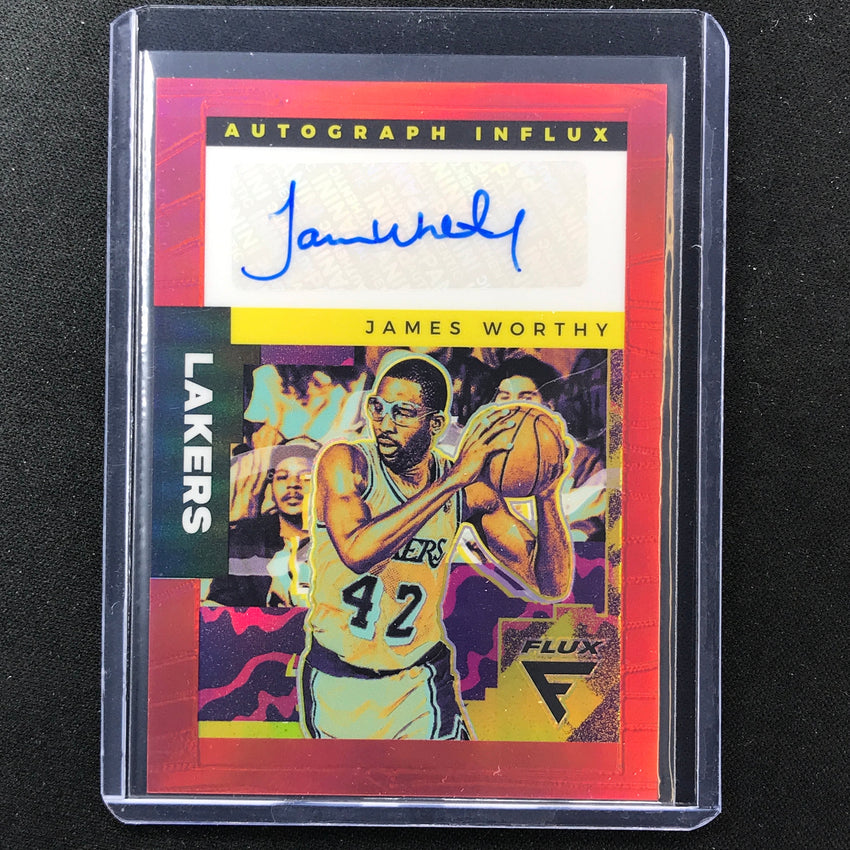 2022-23 Flux James Worthy Autograph Influx Auto Red 42/49