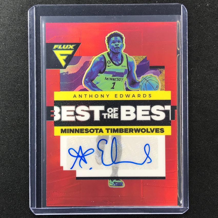 2022-23 Flux Anthony Edwards Best Of The Best Signatures Auto Red 31/49