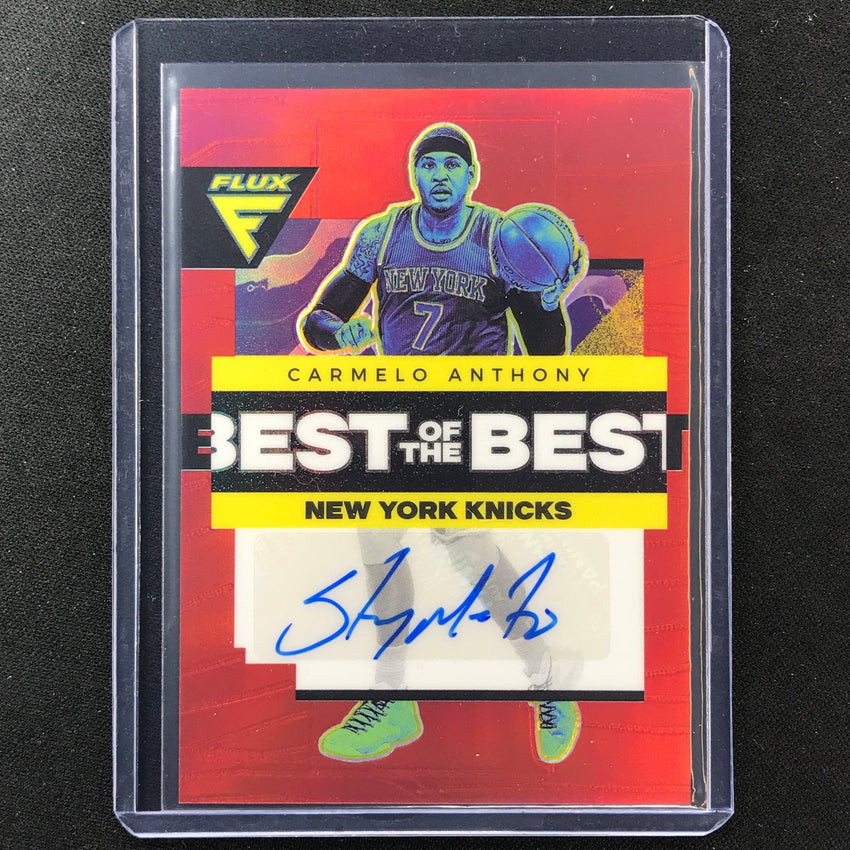 2022-23 Flux Carmelo Anthony Best Of The Best Signatures Auto Red 35/49