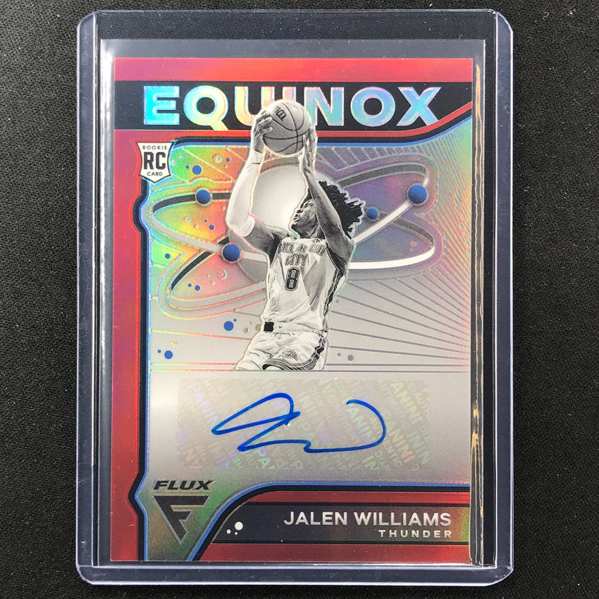 2022-23 Flux Jalen Williams Equinox Rookie Auto Red 1/35