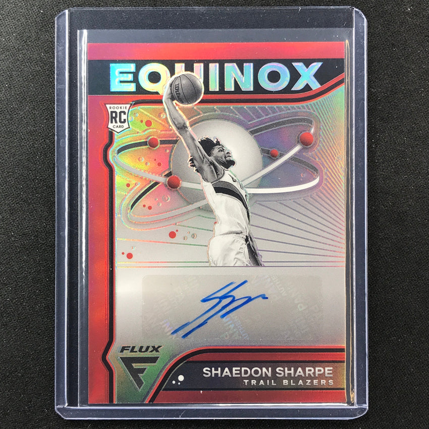 2022-23 Flux Shaedon Sharpe Equinox Rookie Auto Red 11/35