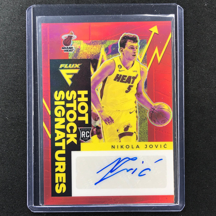 2022-23 Flux Nikola Jovic Hot Stock Signatures Rookie Auto Red 24/49