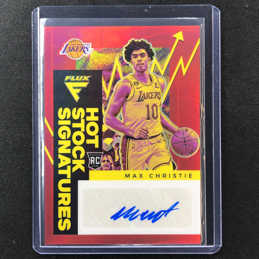 2022-23 Flux MAX CHRISTIE Hot Stock Signatures Rookie Auto Red 20/49