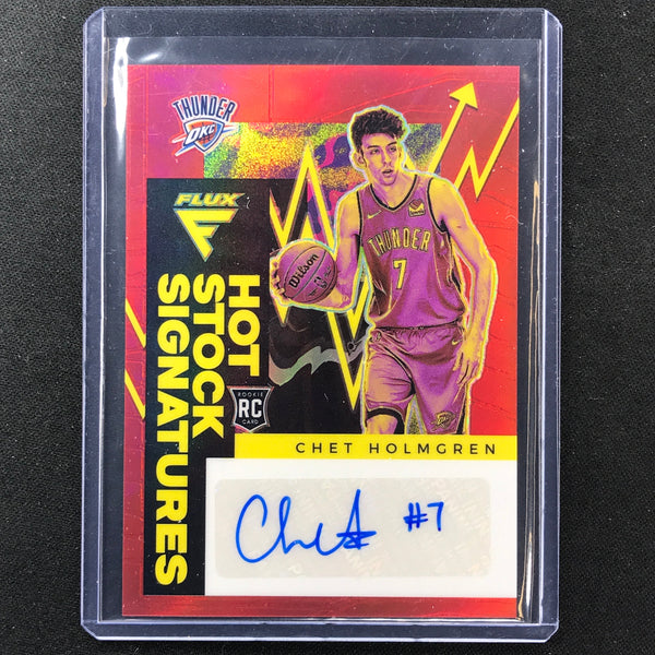 2022-23 Flux Chet Holmgren Hot Stock Signatures Rookie Auto Red 44 