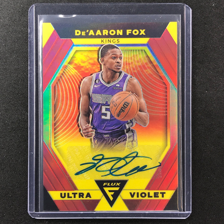 2022-23 Flux Deaaron Fox Ultraviolet Signatures Auto Red 15/49