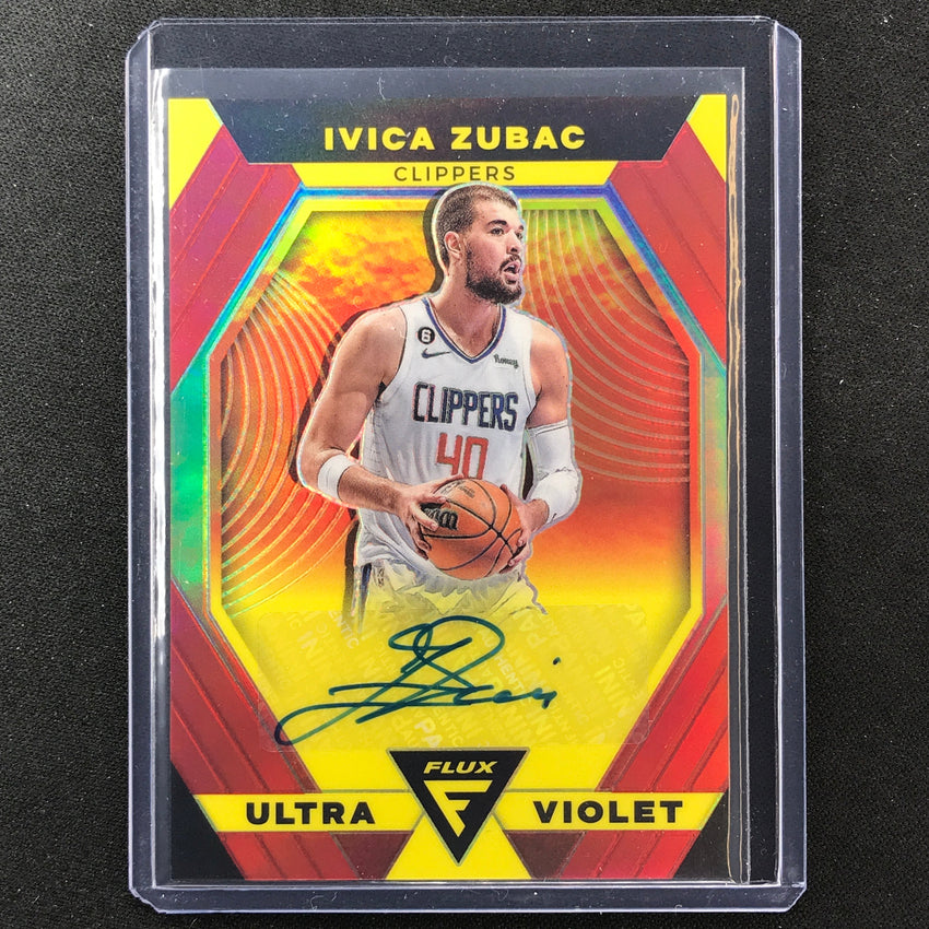 2022-23 Flux Ivica Zubac Ultraviolet Signatures Auto Red 39/49