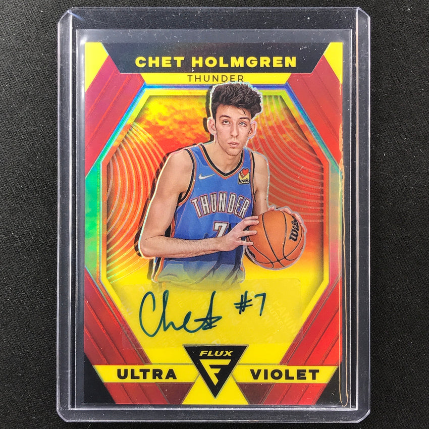 2022-23 Flux Chet Holmgren Ultraviolet Signatures Rookie Auto Red 12/49