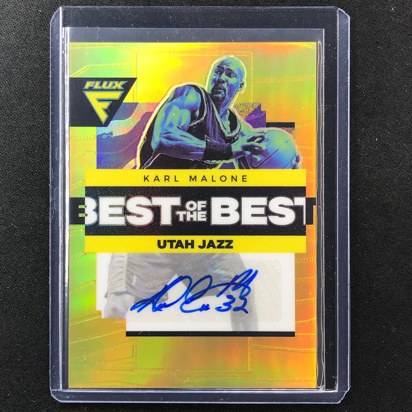 2022-23 Flux Karl Malone Best Of The Best Signatures Auto Gold Prizm 2/10