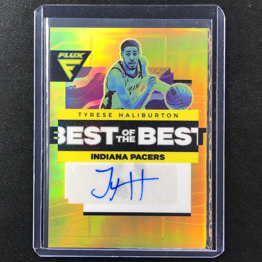 2022-23 Flux Tyrese Haliburton Best Of The Best Signatures Auto Gold Prizm 1/10
