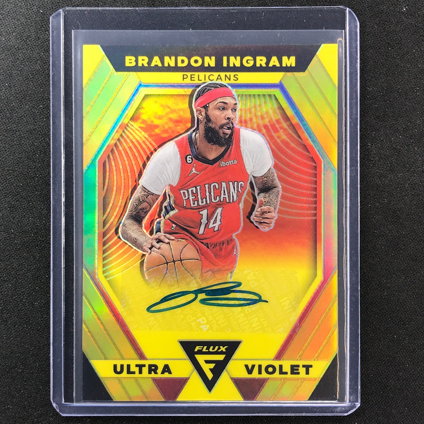 2022-23 Flux Brandon Ingram Ultraviolet Signatures Auto Gold Prizm 3/10