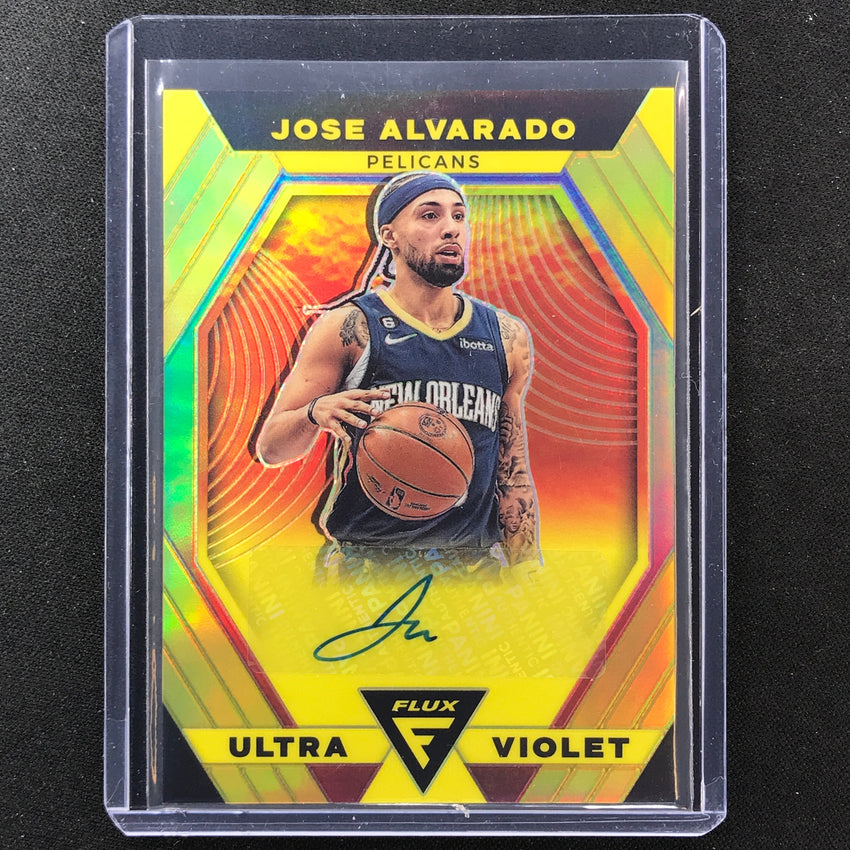 2022-23 Flux Jose Alvarado Ultraviolet Signatures Auto Gold Prizm 2/10