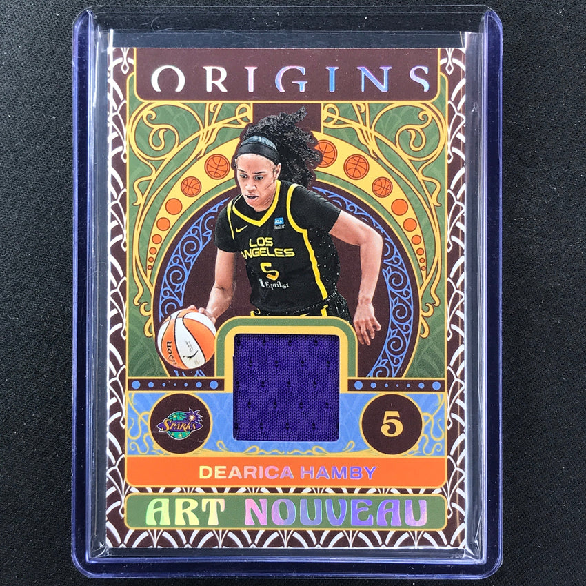 2023 Origins Wnba Dearica Hamby Art Nouveau Memorabilia Patch Base No Dhm