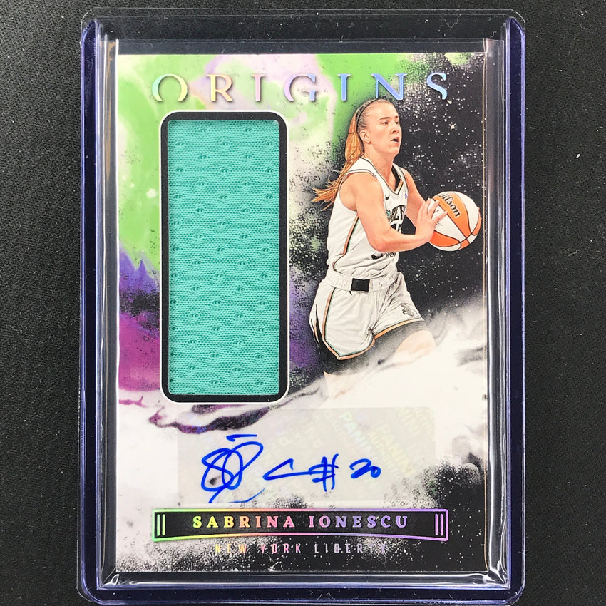2023 Origins Wnba Sabrina Ionescu Jersey Patch Auto Base No Sio