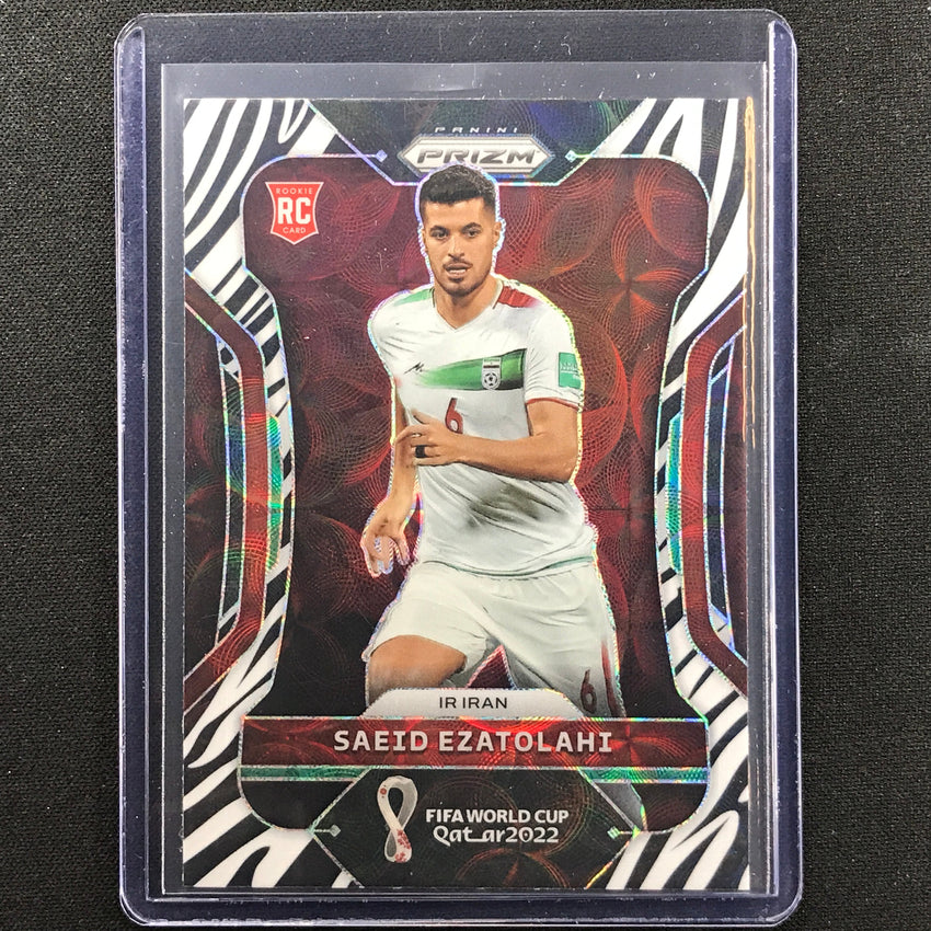 2022 Prizm Fifa World Cup Qatar Saeid Ezatolahi Rookie Choice Zebra Ssp No 123