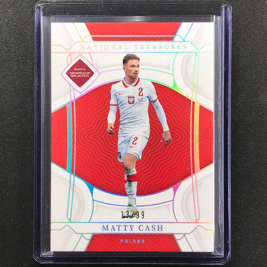 2022 National Treasures World Cup Qatar Matty Cash Base 13/99